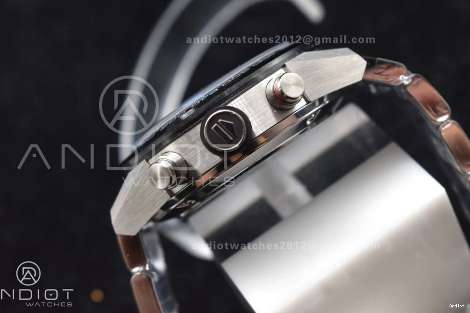 A SS Chrono 1:1 389 SS 01 Calibre Dial XF ZeroBulk on Bracelet Heuer Black Edition Strap Best 0820